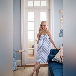 Lake Pajamas Hamptons Nightgown in Carolina in Blue Batik